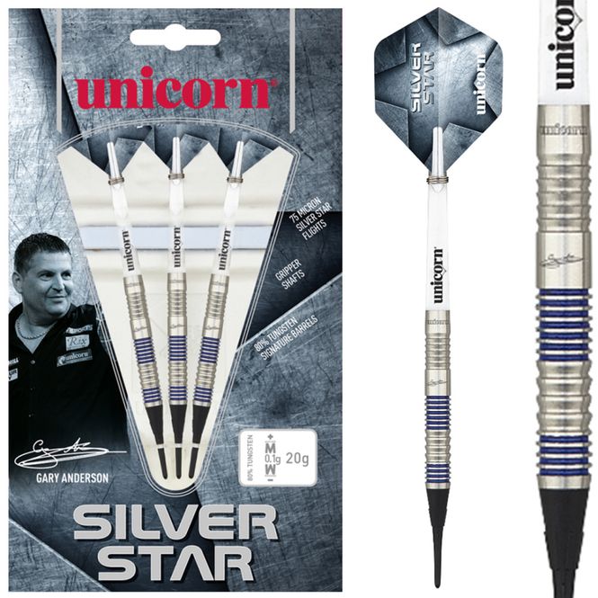Hovedbilde  Unicorn Silverstar 80% Gary Anderson P3 18g  Softtip