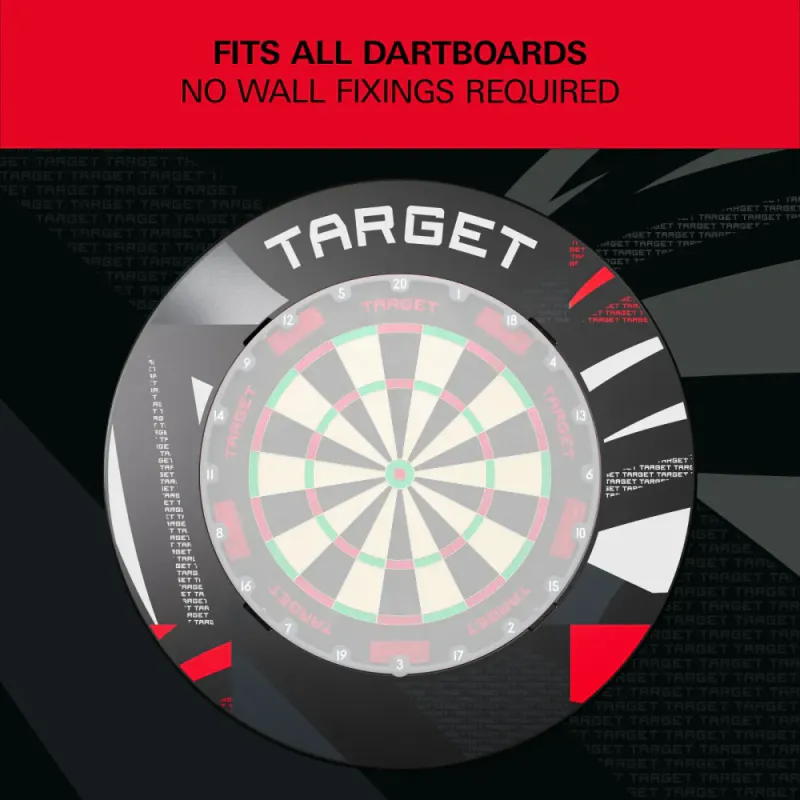 Target Patterned Notched  Svart surround