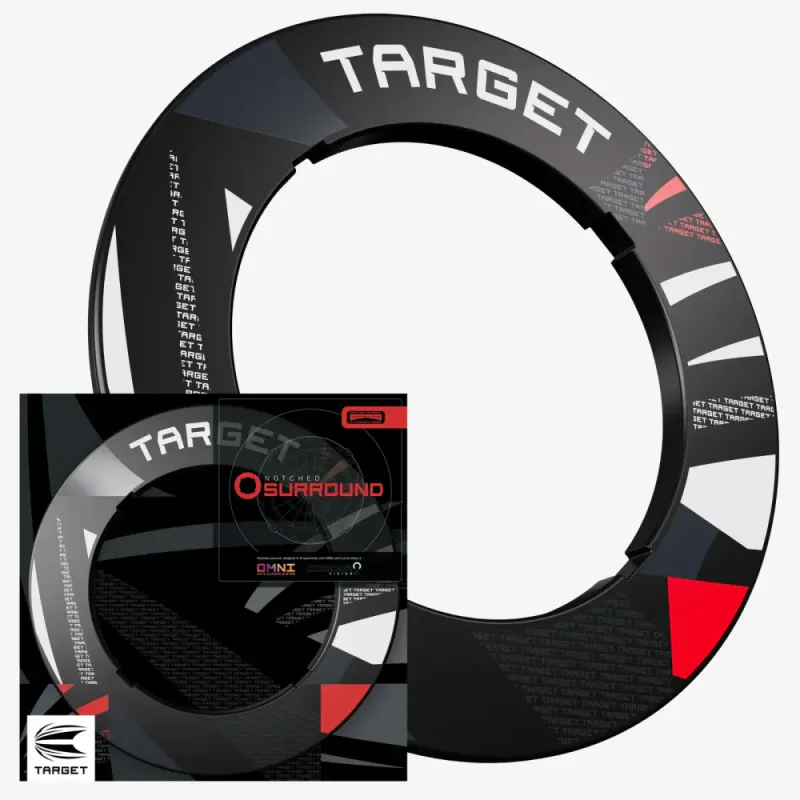 Target Patterned Notched  Svart surround
