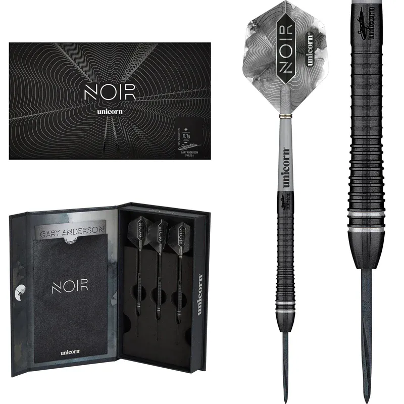 Unicorn Gary Anderson Noir Phase 6 90% 22g Steeltip