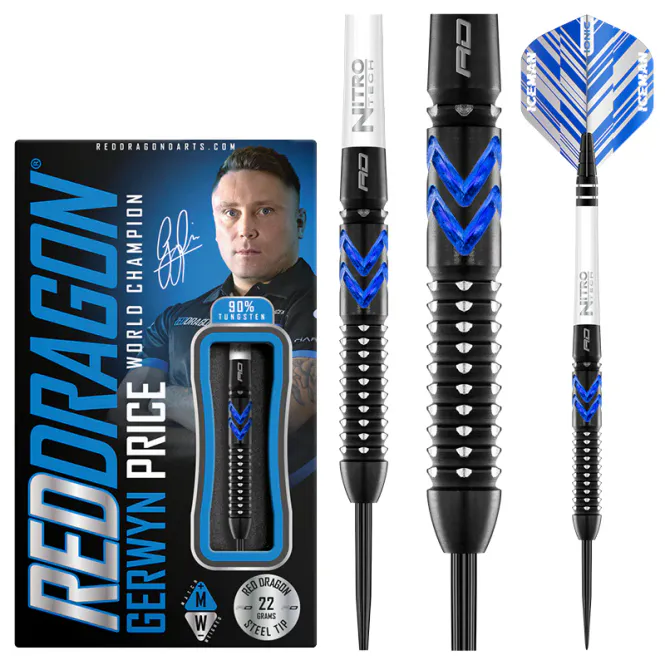 Hovedbilde Reddragon Gerwyn Price Blue Ice SE 22gram Stålspiss